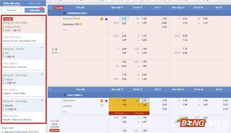 Cách tính kèo cược xiên trong bóng đá